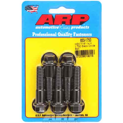 ARP 7/16-14 X 1.750 hex black oxide bolts - 653-1750