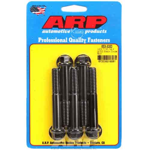 ARP 7/16-14 X 3.000 hex black oxide bolts - 653-3000
