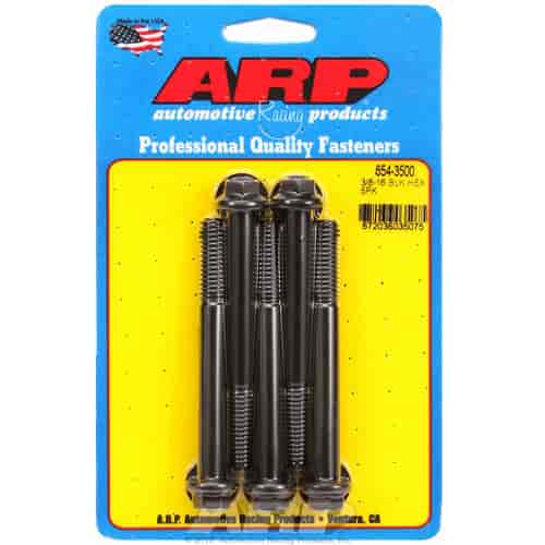 ARP 3/8-16 x 3.500 hex 7/16 wrenching black oxide bolts - 654-3500