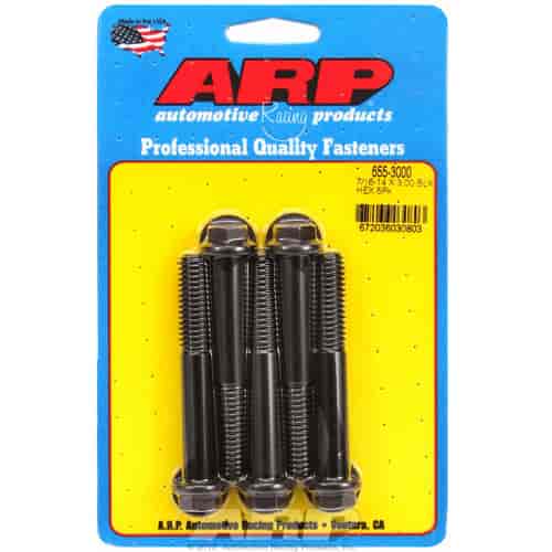 ARP 7/16-14 X 3.000 hex 1/2 wrenching black oxide bolts - 655-3000