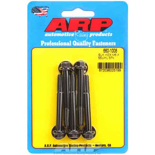 ARP M6 x 1.00 x 55 hex black oxide bolts - 660-1008