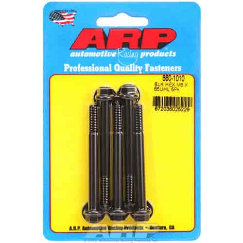 ARP M6 x 1.00 x 65 hex black oxide bolts - 660-1010