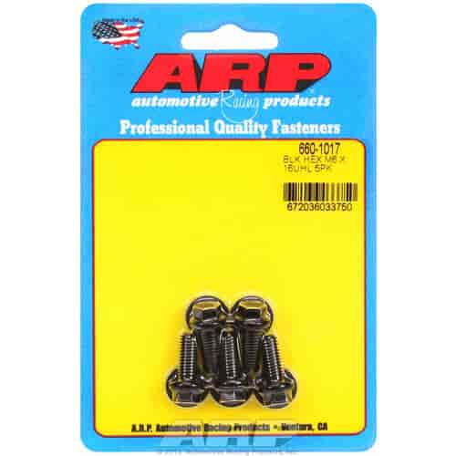 ARP M6 x 1.00 x 16 hex black oxide bolts - 660-1017