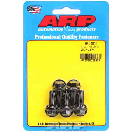 ARP M8 x 1.25 x 20 hex black oxide bolts - 661-1001