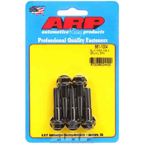 ARP M8 x 1.25 x 35 hex black oxide bolts - 661-1004