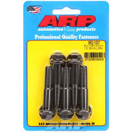 ARP M10 x 1.50 x 50 hex black oxide bolts - 662-1007