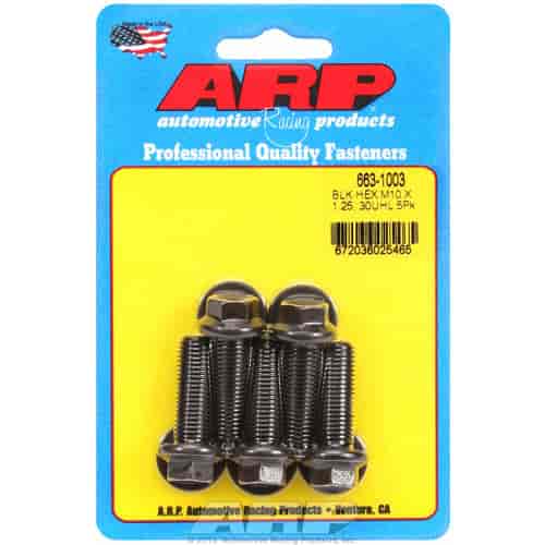 ARP M10 x 1.25 x 30 hex black oxide bolts - 663-1003