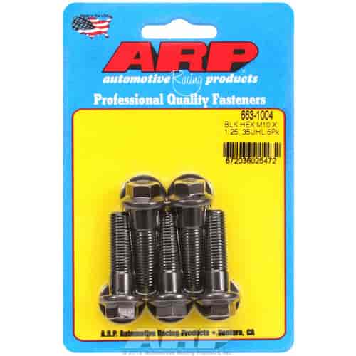 ARP M10 x 1.25 x 35 hex black oxide bolts - 663-1004
