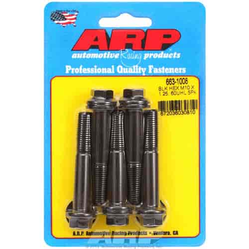 ARP M10 x 1.25 x 60 hex black oxide bolts - 663-1008