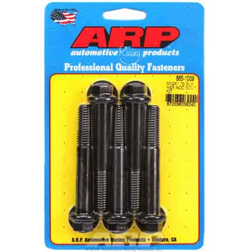 ARP M12 x 1.75 x 80 hex black oxide bolts - 665-1009