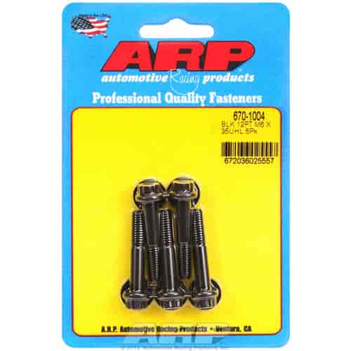 ARP M6 x 1.00 x 35 12pt black oxide bolts - 670-1004
