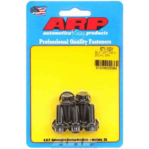 ARP M8 x 1.25 x 20 12pt black oxide bolts - 671-1001