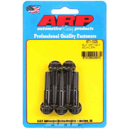 ARP M8 x 1.25 x 40 12pt black oxide bolts - 671-1005