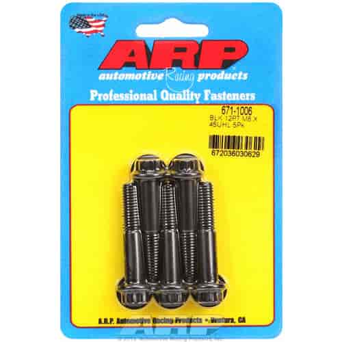 ARP M8 x 1.25 x 45 12pt black oxide bolts - 671-1006