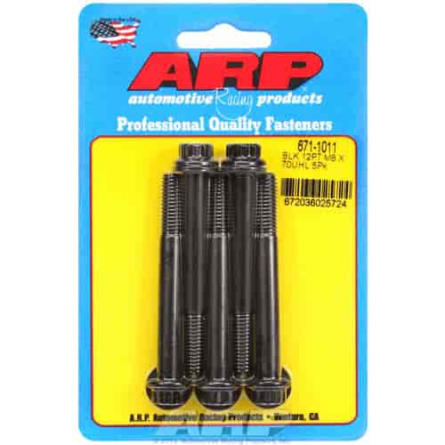 ARP M8 x 1.25 x 70 12pt black oxide bolts - 671-1011
