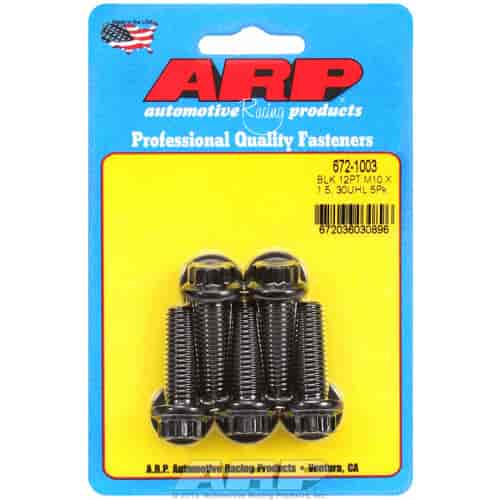 ARP M10 x 1.50 x 30 12pt black oxide bolts - 672-1003