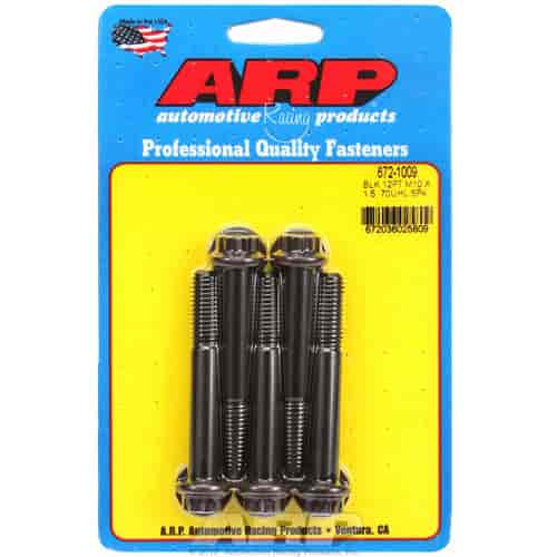 ARP M10 x 1.50 x 70 12pt black oxide bolts - 672-1009