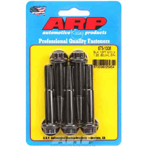 ARP M10 x 1.25 x 60 12pt black oxide bolts - 673-1008