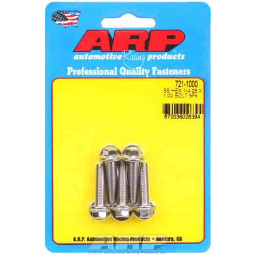 ARP 1/4-28 x 1.000 hex SS bolts - 721-1000