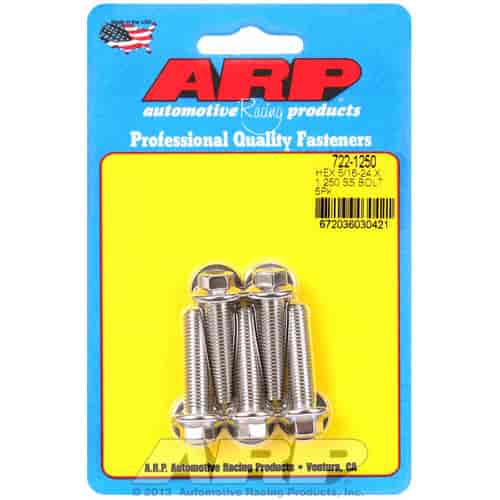 ARP 5/16-24 x 1.250 hex SS bolts - 722-1250