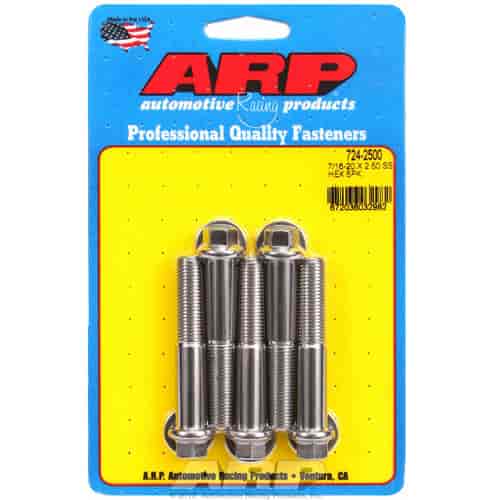 ARP 7/16-20 x 2.500 hex SS bolts - 724-2500