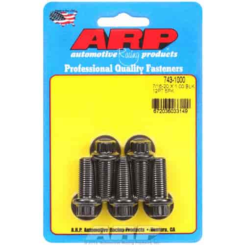 ARP 7/16-20 x 1.000 12pt black oxide bolts - 743-1000