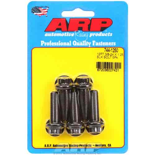 ARP 3/8-24 x 1.250 12pt 7/16 wrenching black oxide bolts - 744-1250