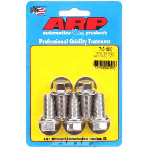ARP 1/2-20 x 1.000 hex SS bolts - 745-1000