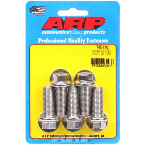 ARP 1/2-20 x 1.250 hex SS bolts - 745-1250