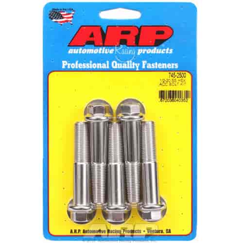 ARP 1/2-20 x 2.500 hex SS bolts - 745-2500