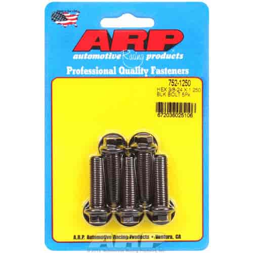 ARP 3/8-24 x 1.250 hex black oxide bolts - 752-1250