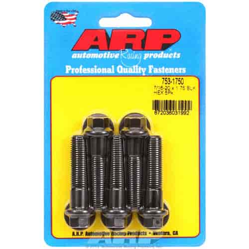 ARP 7/16-20 x 1.750 hex black oxide bolts - 753-1750