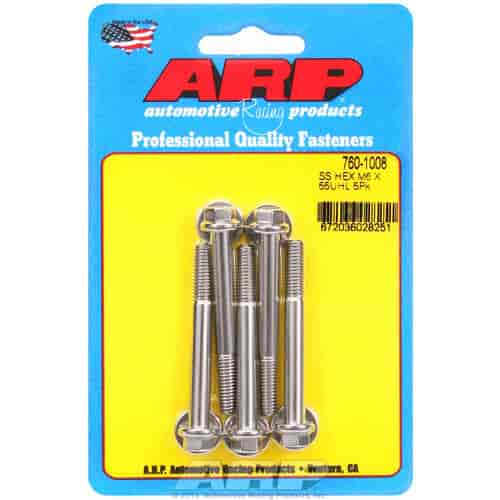 ARP M6 x 1.00 x 55 hex SS bolts - 760-1008