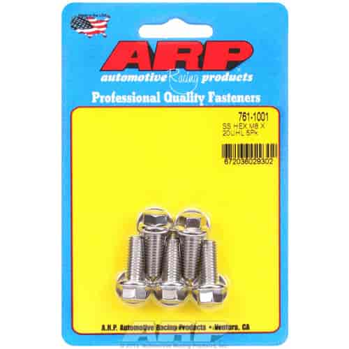 ARP M8 x 1.25 x 20 hex SS bolts - 761-1001