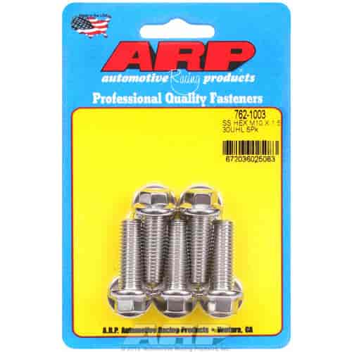 ARP M10 x 1.50 x 30 hex SS bolts - 762-1003