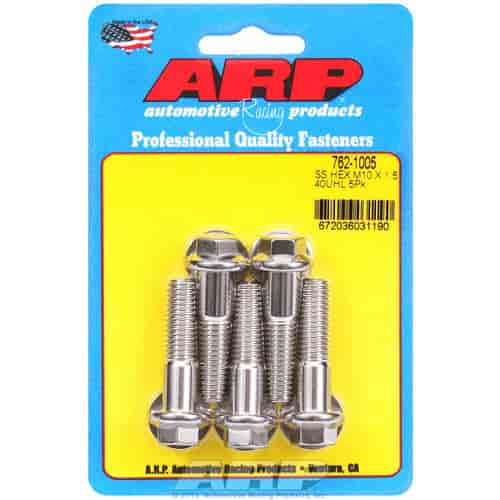 ARP M10 x 1.50 x 40 hex SS bolts - 762-1005