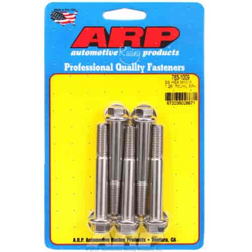 ARP M10 x 1.25 x 70 hex SS bolts - 763-1009