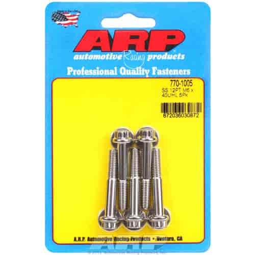 ARP M6 x 1.00 x 40 12pt SS bolts - 770-1005