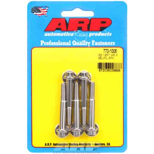 ARP M6 x 1.00 x 45 12pt SS bolts - 770-1006