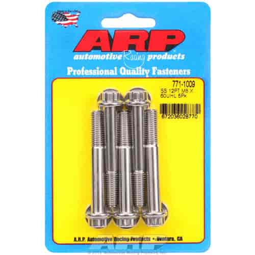 ARP M8 x 1.25 x 60 12pt SS bolts - 771-1009