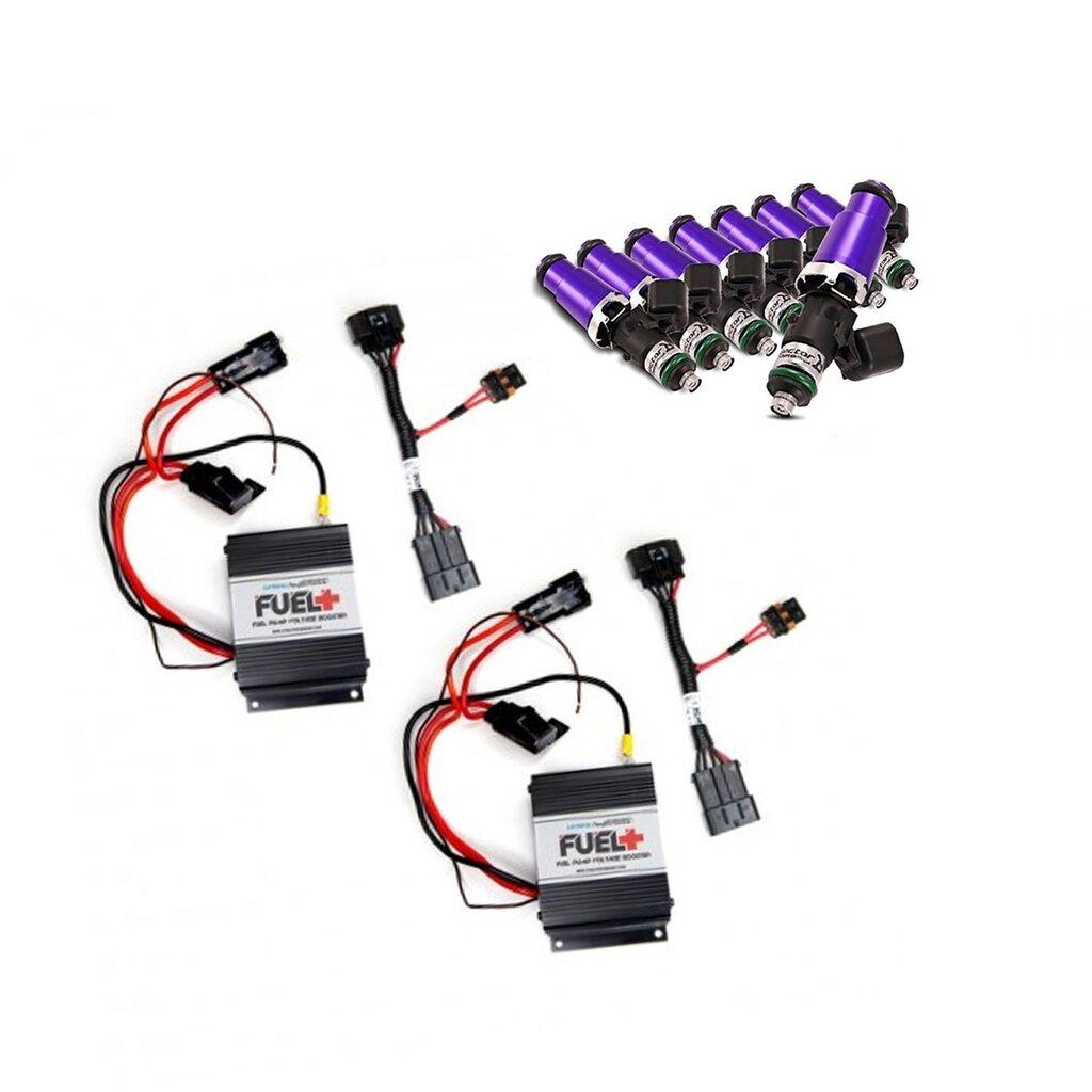 2007-2010 Shelby GT500 Dual 40amp Plug and Play Fuel+ Pump Voltage Boosters and ID1050X Fuel Injectors