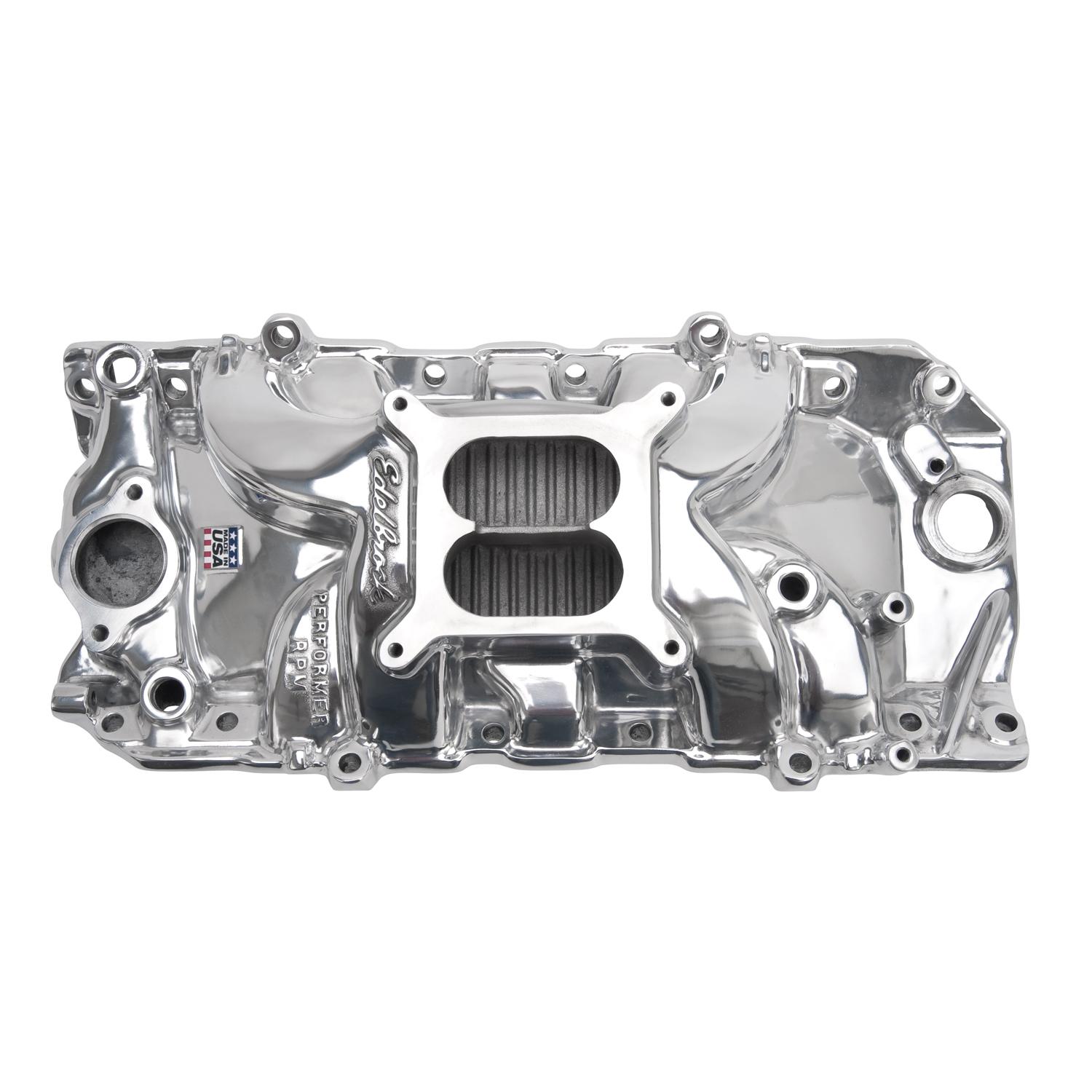 Edelbrock Polished Air-Gap BBC Oval Port Intake - 75611