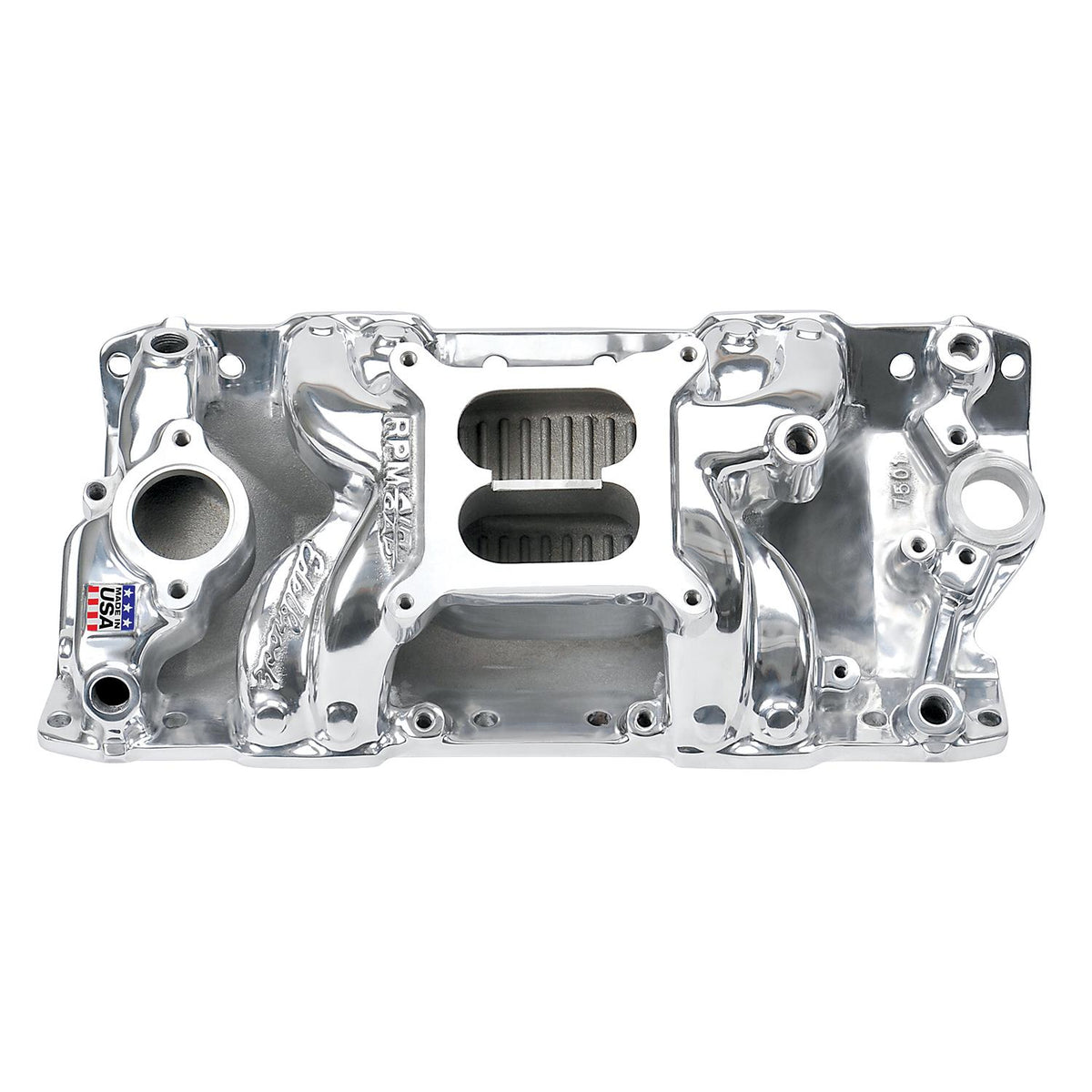 Edelbrock Polished Air-Gap SBC Intake Manifold - 75011