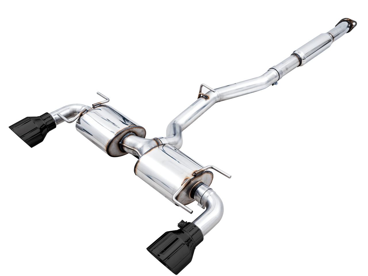 AWE Touring Edition Exhaust - Diamond Black Tips (2016-2023 Subaru BRZ / Toyota GR86 / Toyota 86) - 3015-33486