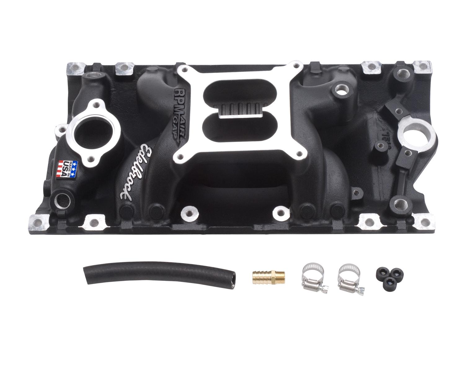 Edelbrock Black RPM Air-Gap Vortec Intake SBC - 75163