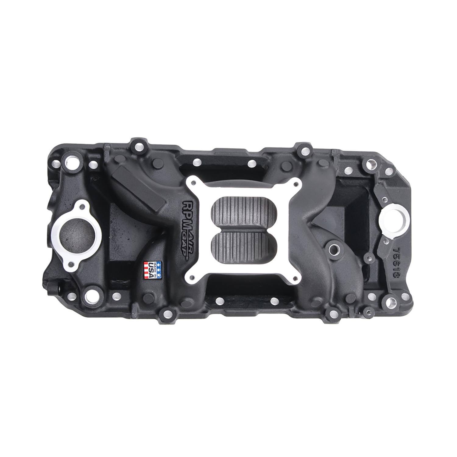 Edelbrock Black RPM Air-Gap BBC Oval Port Intake - 75613