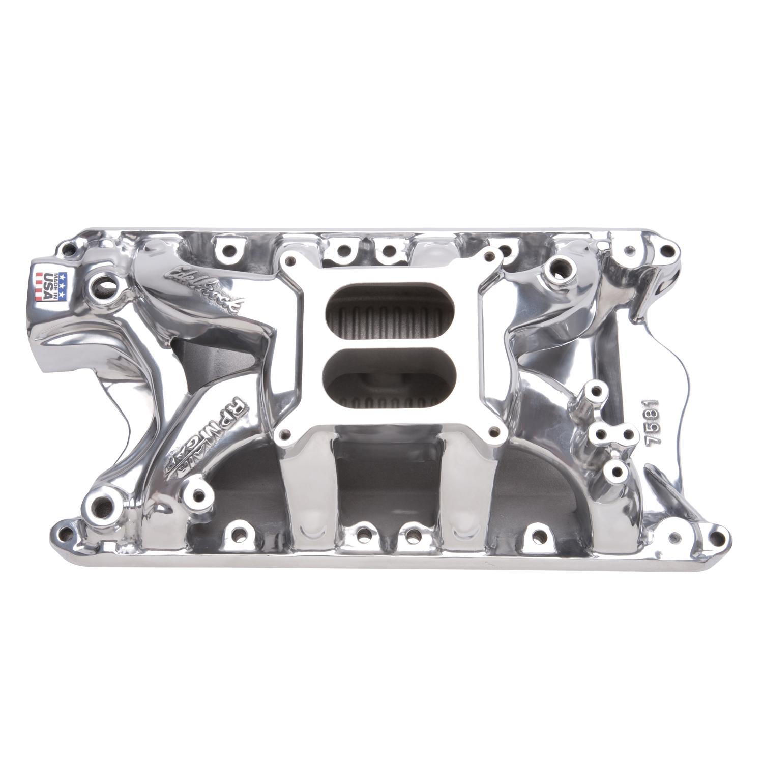 Edelbrock Polished RPM Air-Gap 9.5 Deck Intake - 75811
