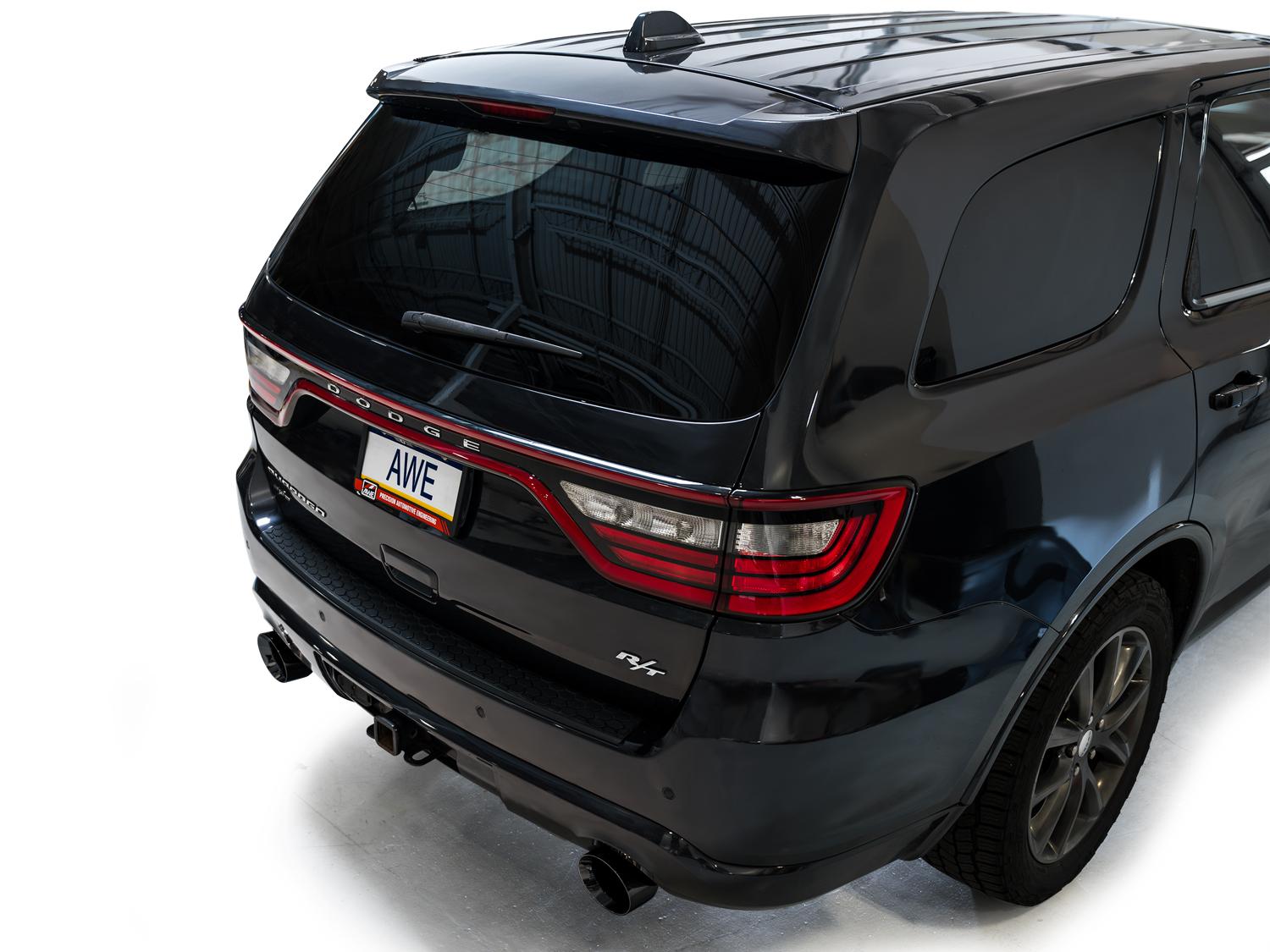 AWE Touring Edition Exhaust - Diamond Black Tips (2011-2024 Dodge Durango 5.7L) - 3015-33575
