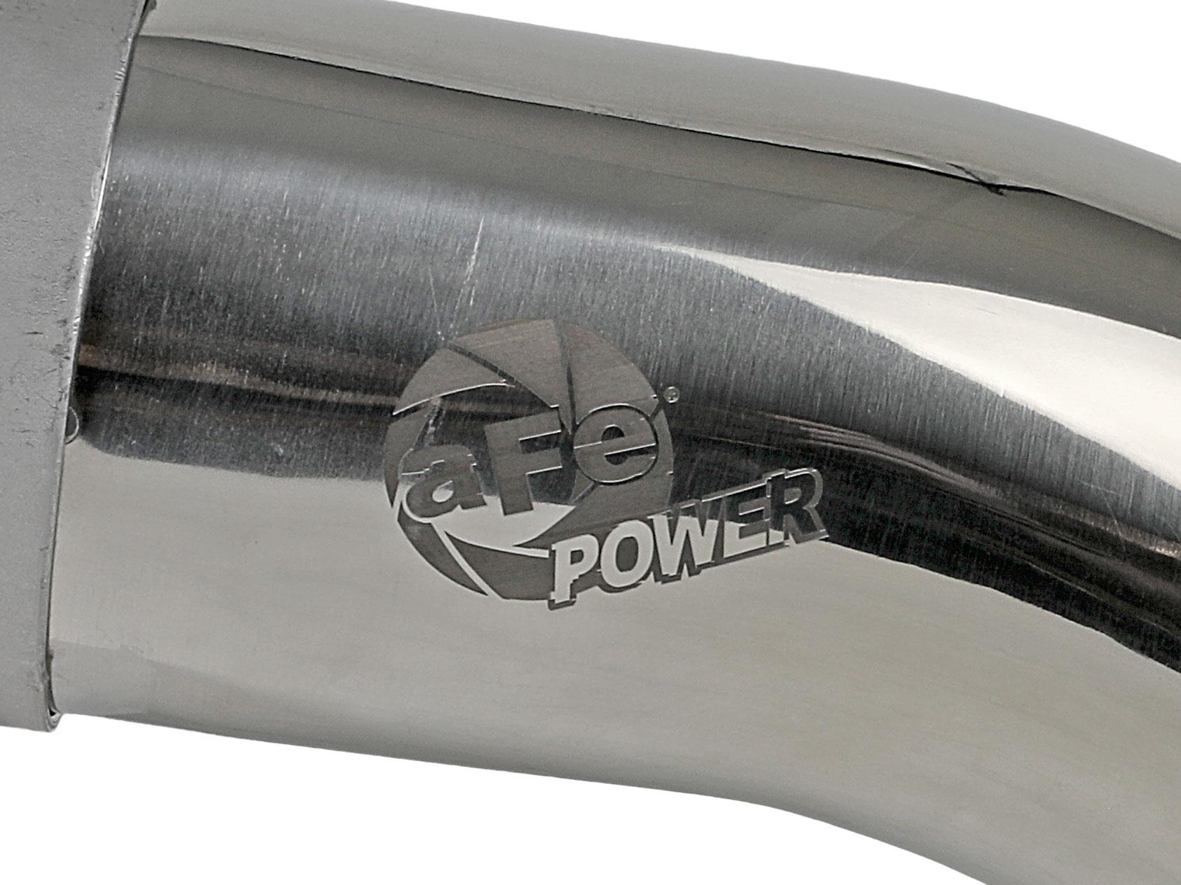 AFE MACH Force-Xp 304 Stainless Steel Clamp-on Exhaust Tip Polished (2-1/2 IN Inlet x 2-1/2 IN Outlet X 9 IN L) - 49T25254-P09