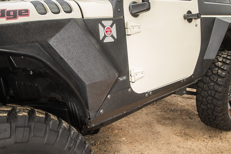Rugged Ridge Body Armor Cladding Rocker Panel Guard Steel; 07-18 Jeep Wrangler Jk - 11615.11